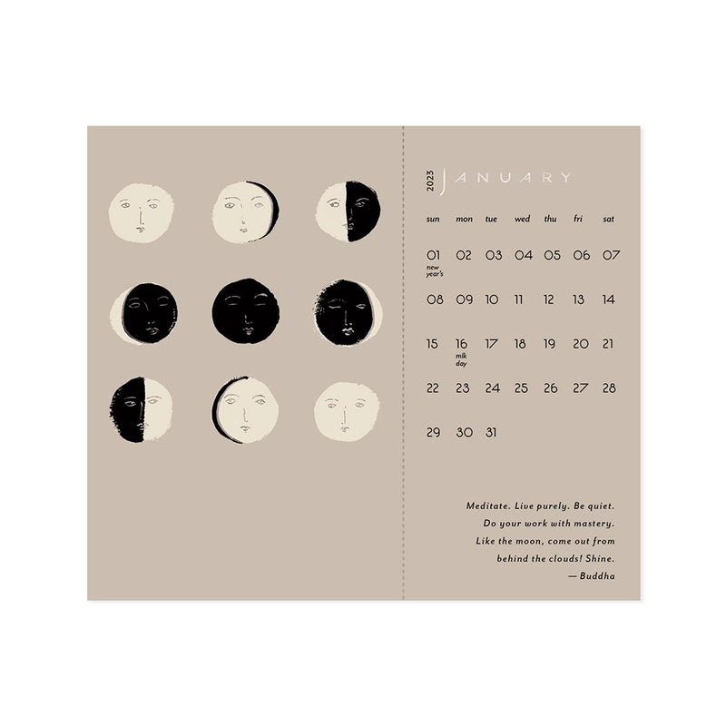 Many Moons Seedlings Postcard Calendar