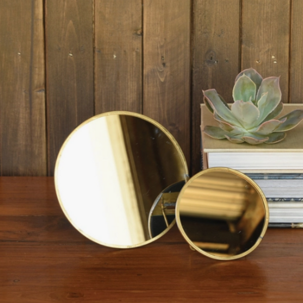 Monroe Brass Easel Mirrors