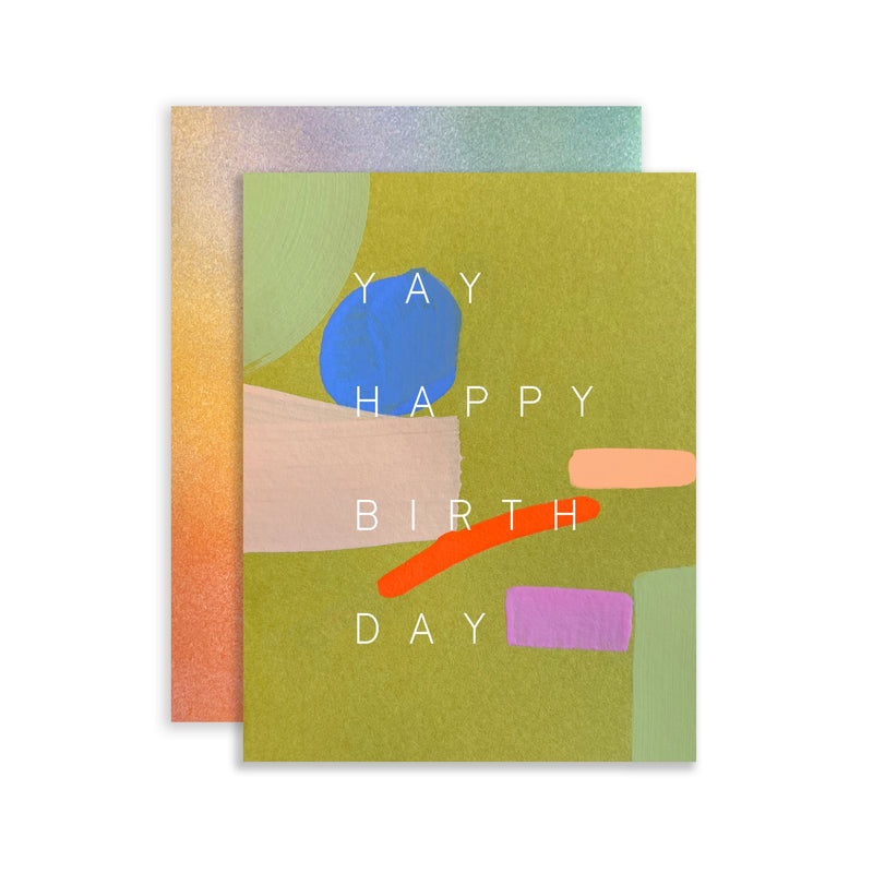 Moss Birthday Handpainted Card