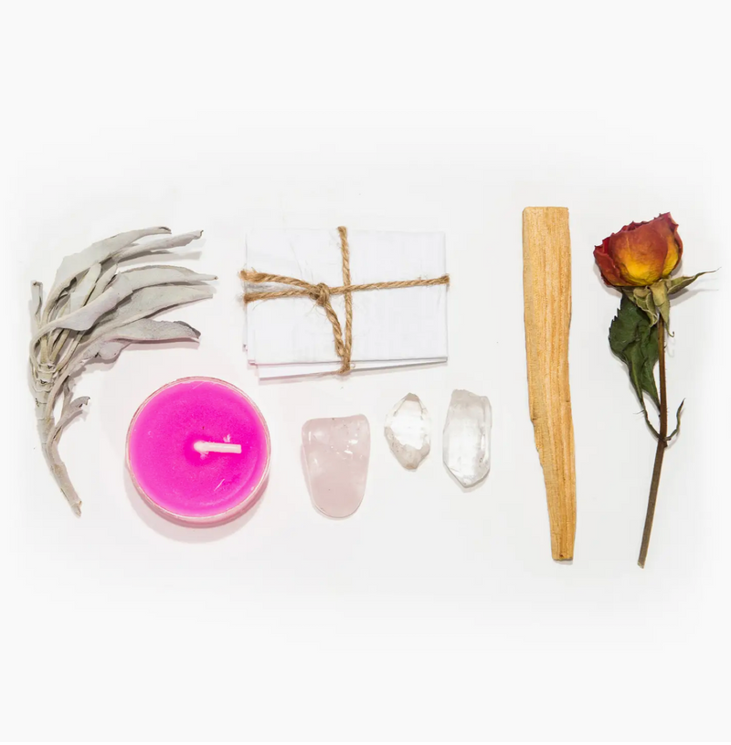 Mini Love & Honor Ritual Kit with Crystals and Candle