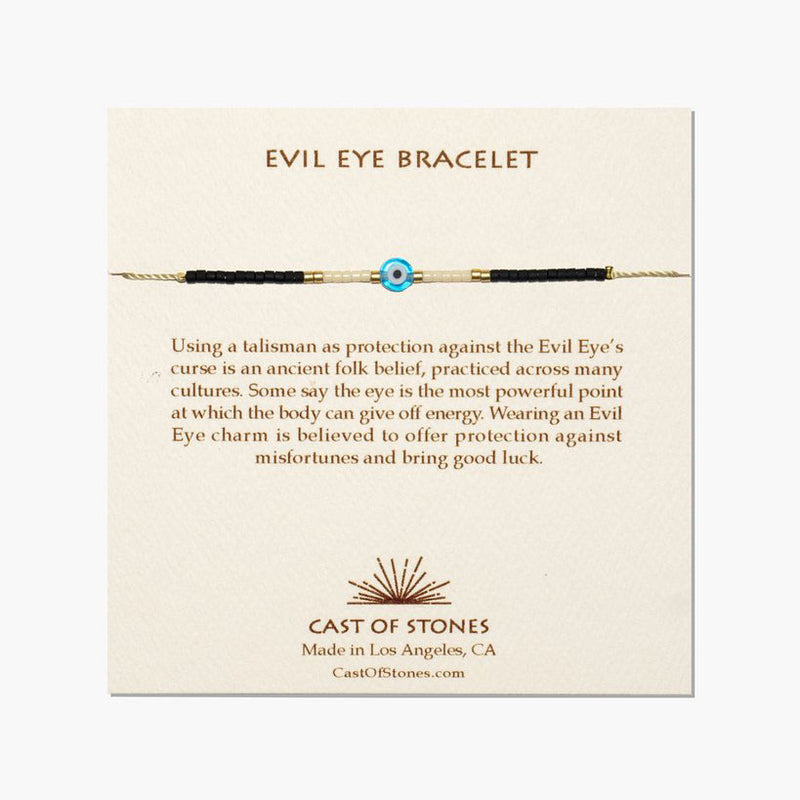 Evil Eye Bracelet -  Turquoise & White