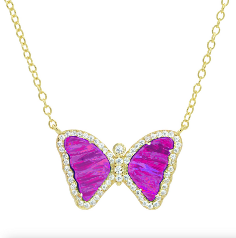 Opal Butterfly Pendant Collection - All Colors