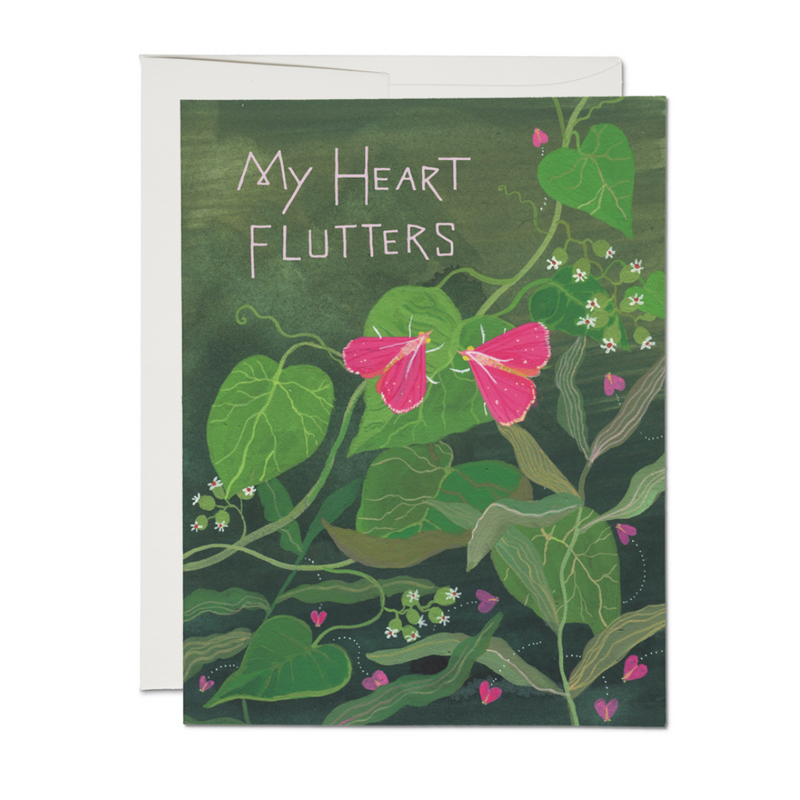 My Heart Flutters Love Card