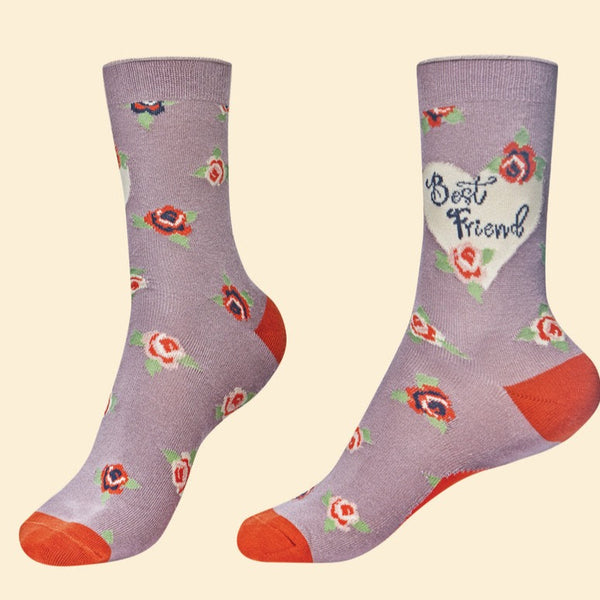 Besties Ankle Socks- Lilac