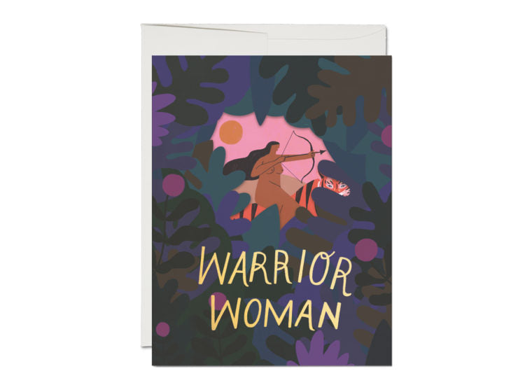 Warrior Woman Encouragement French Fold Card