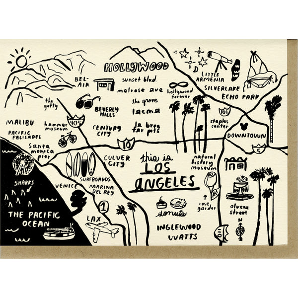 Los Angeles Map Card