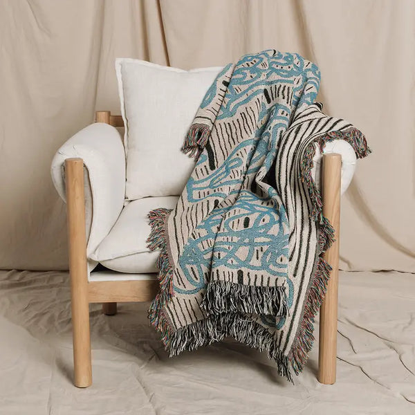 Squiggles Cotton Throw