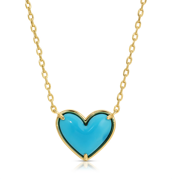 Oh My Heart Necklace - Turquoise