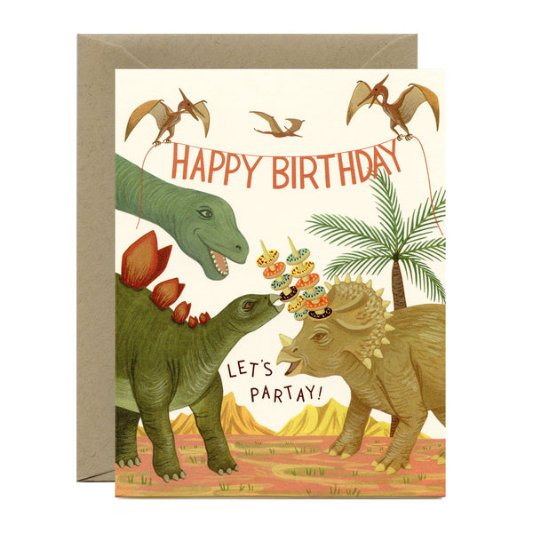 Dinosaur Party Birthday Card