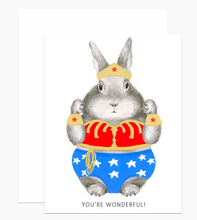 Wonder Bunny Greeting Card