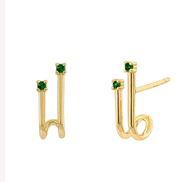 Jurate Socialite Stud Emerald Earring