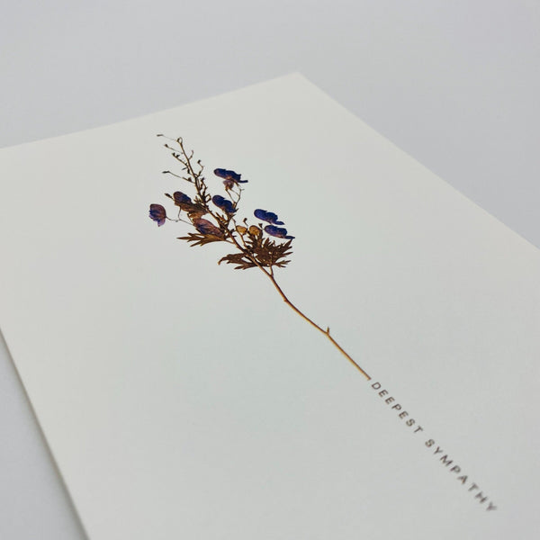 Deepest Sympathy Botanical Card