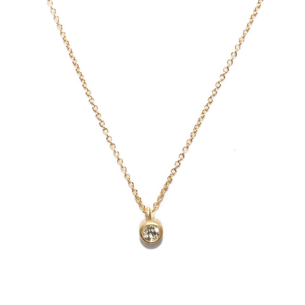 Large Simple Dainty Diamond Necklace - 14 Karat Gold