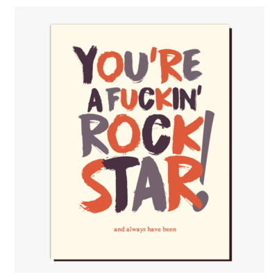 Congrats Rock Star Greeting Card