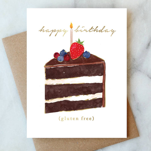 Gluten Free Cake Birthday Greeting Card