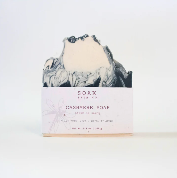 Handmade Soap Bar with Plantable Label - Lavender
