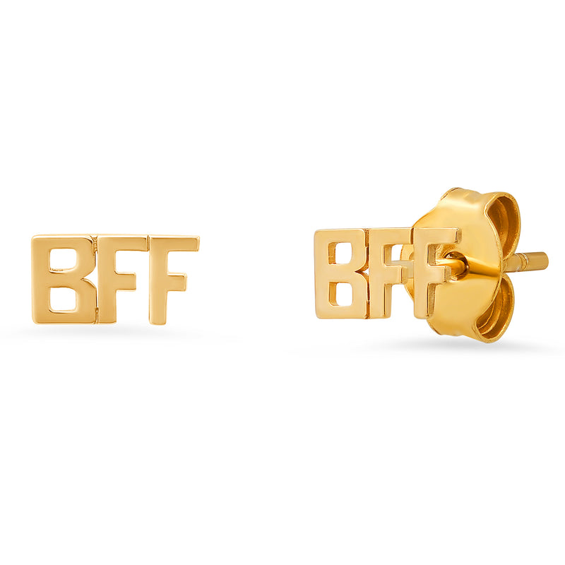 Gold Vermeil "BFF" Stud Earrings