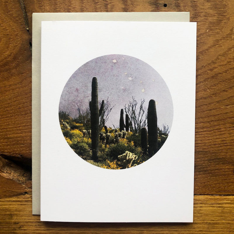 Saguaro in Circle Card