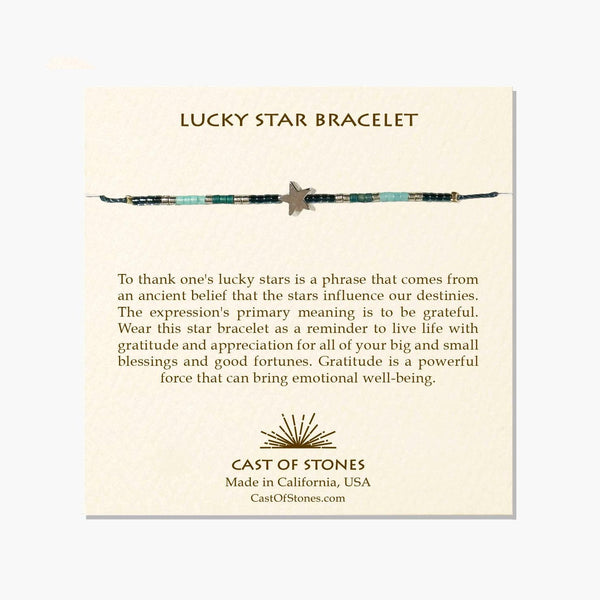 Lucky Star Bracelet - Silver & Blue