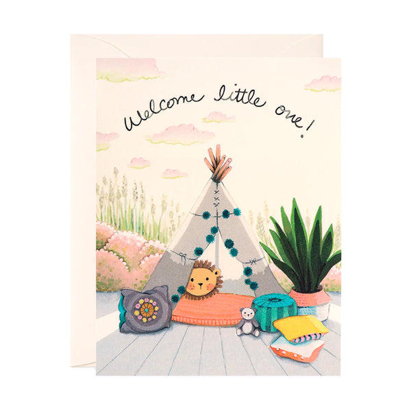 Baby Teepee Greeting Card