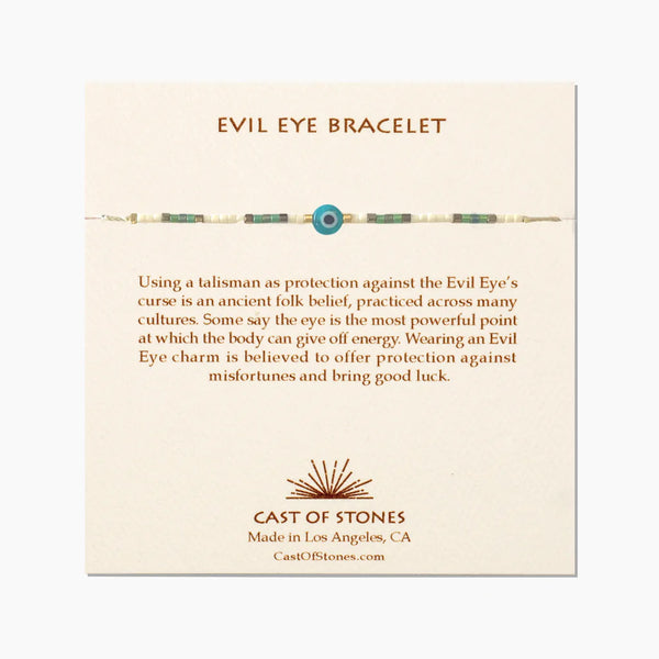 Evil Eye Bracelet - Blue Sea & White
