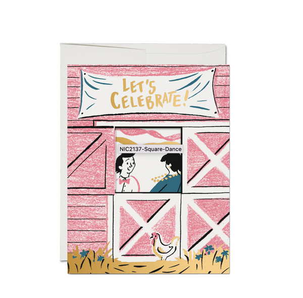 Square Dance Birthday French  Fold Card