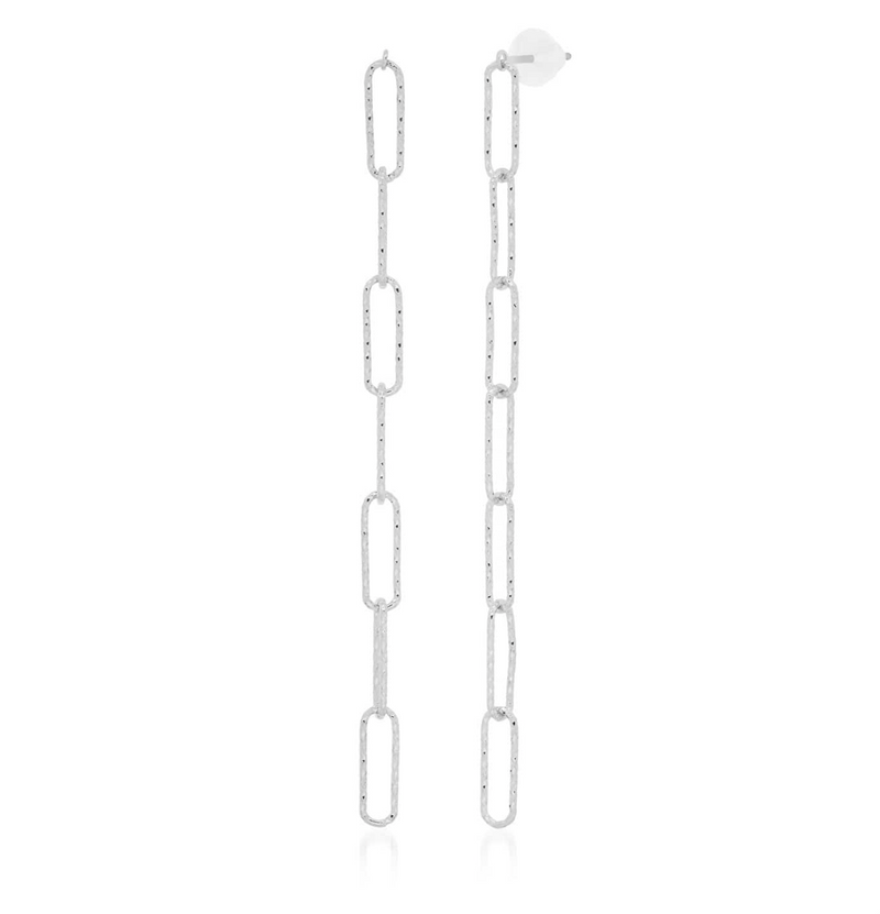 Chain Link Earring. - Sterling Silver