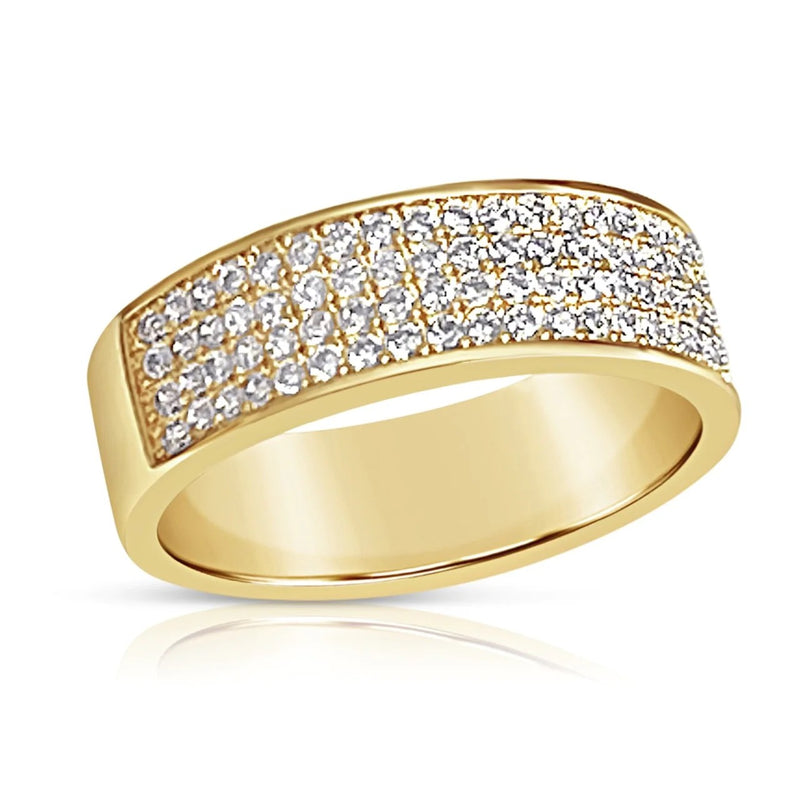 Wide Pave Band Ring