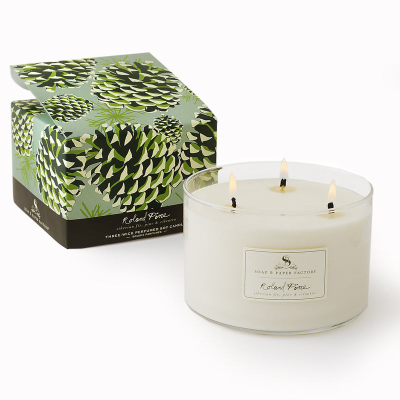 Roland Pine Triple Wick Soy Candle