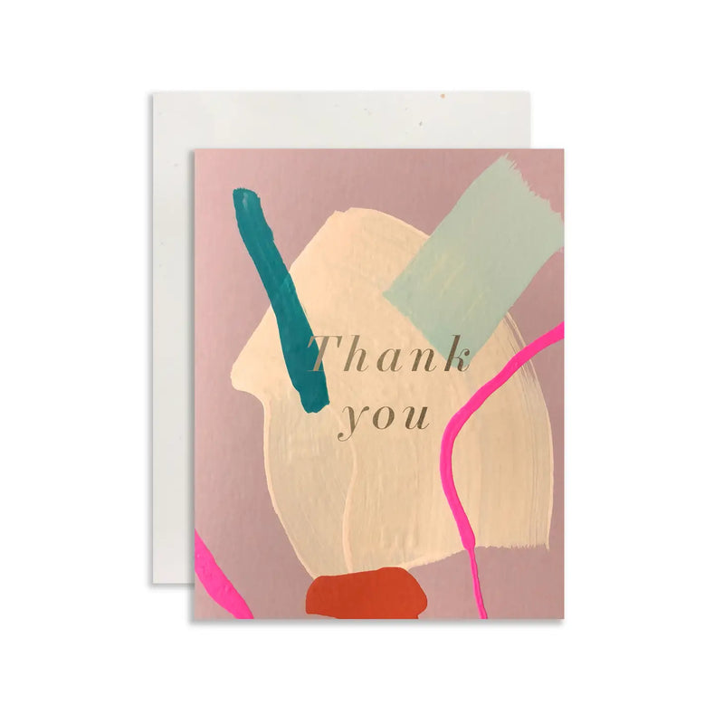 Hiller Thank You Handpainted Card